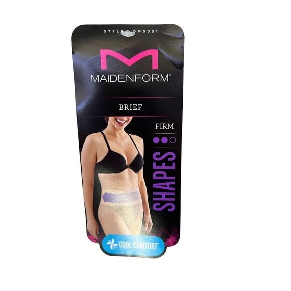 Maiden Form Women’s Briefs Nude Color Body Shaping SZ L Cool Comfort for Summer - Picture 3 of 6
